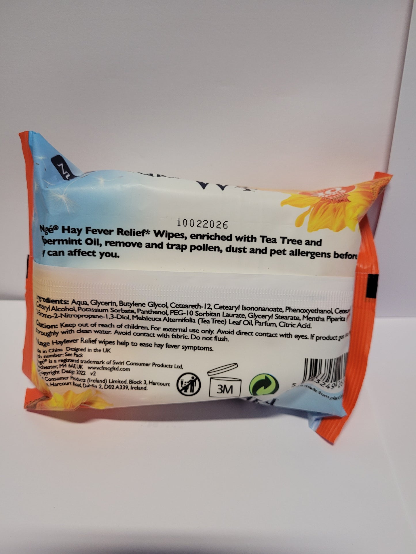 Nuage Hayfever Relief Wipes 30pk (x2 Packets of Wipes)