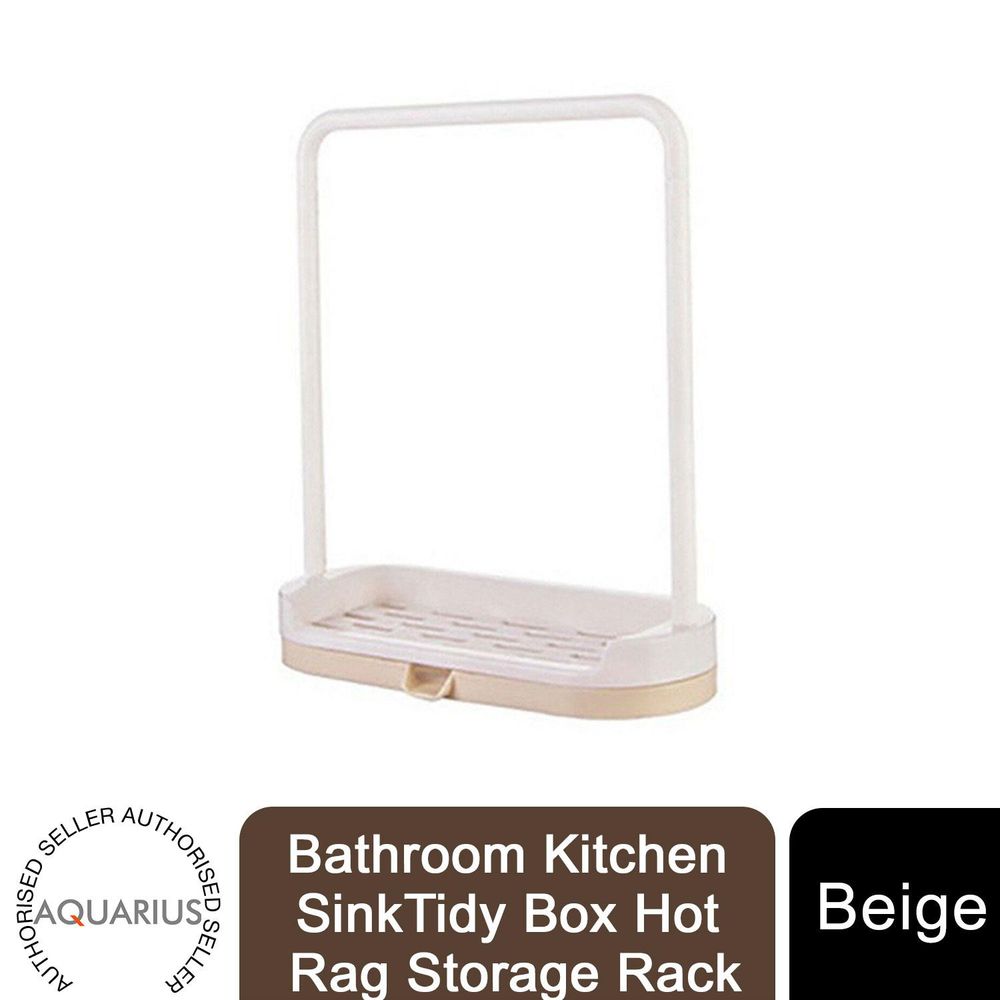 Beige hanging sink tidy box for bathroom and kitchen storage.